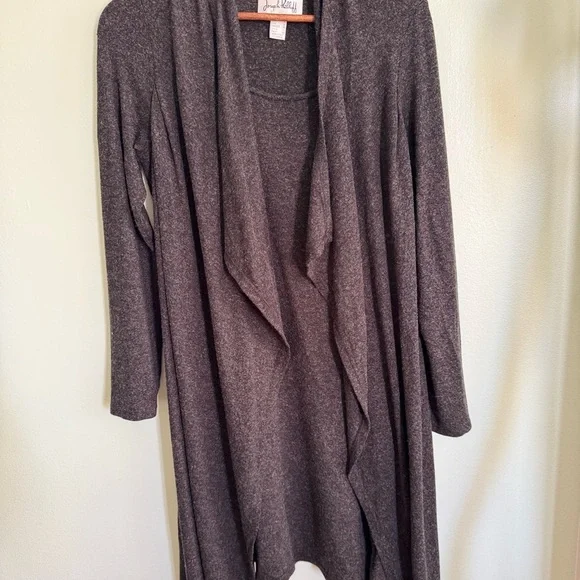 Joseph Ribkoff Charcoal Draped Dress - Picture 4 of 11